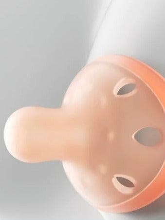 Close view of Garkoko one-piece silicone pacifier