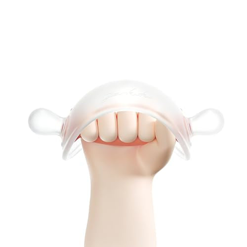 Garkoko Silicone Baby Teether, Transparent & Peach