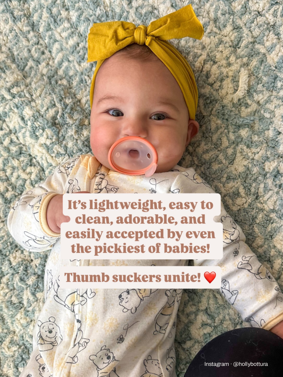 Garkoko Thumb-Shape Baby Pacifier 0–6 Months, Transparent, 1-Pack