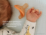 Garkoko Breast-Like Baby Pacifiers 0–6 Months, Peach, 2-Pack